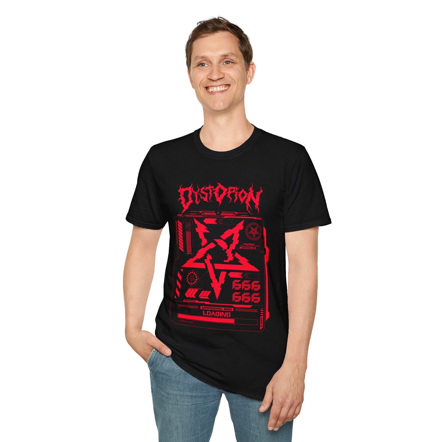 Dystopion - Cyber Glitch Pentagram - Unisex T-Shirt