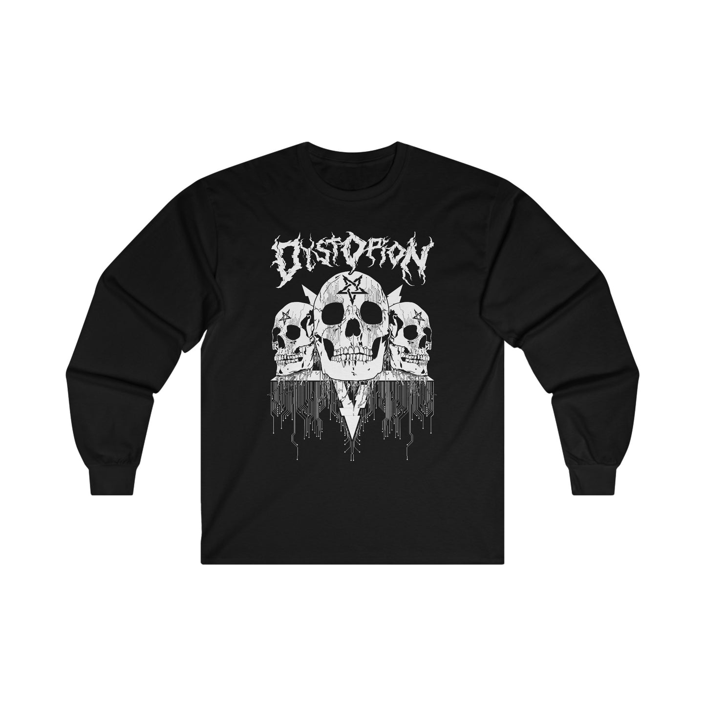 Dystopion - Glitch Skulls - Unisex Long Sleeve Tee