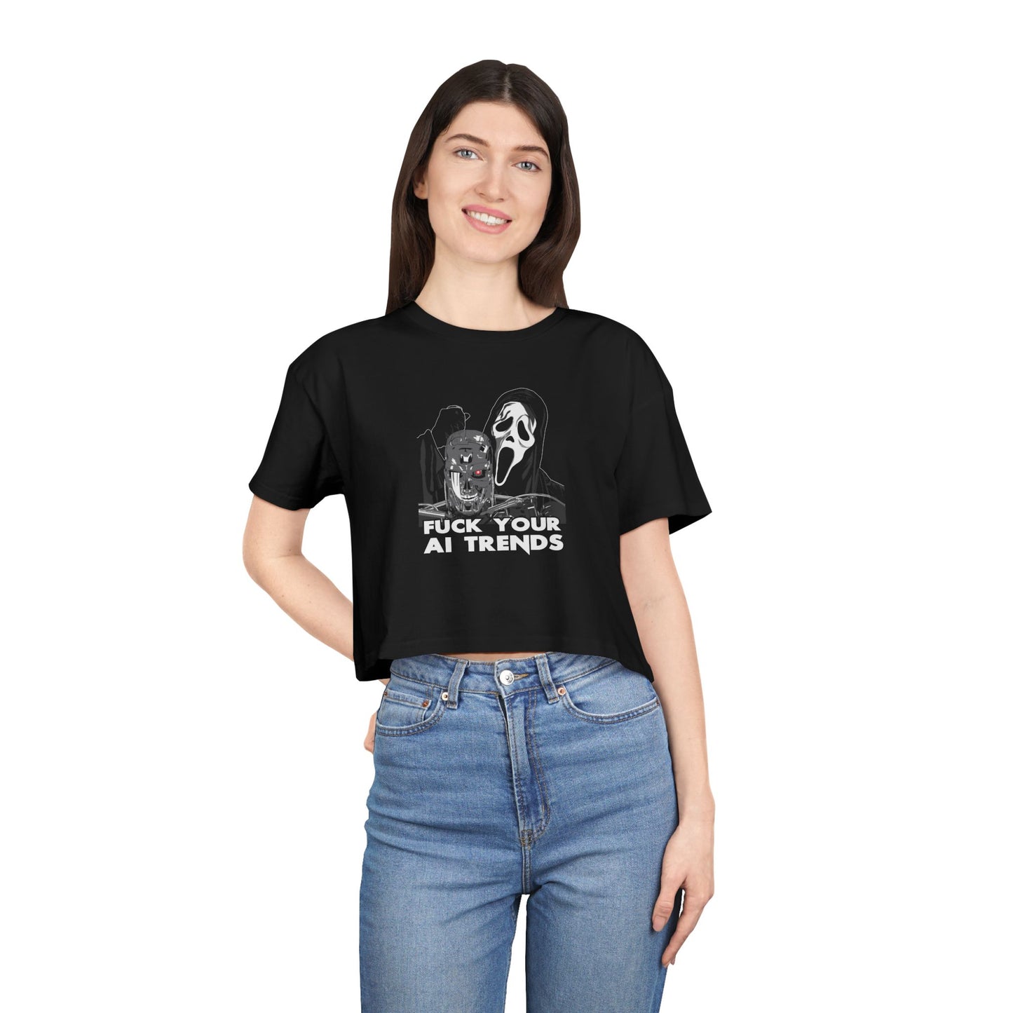 Scream - F*ck your AI Trends - Women's Crop Tee