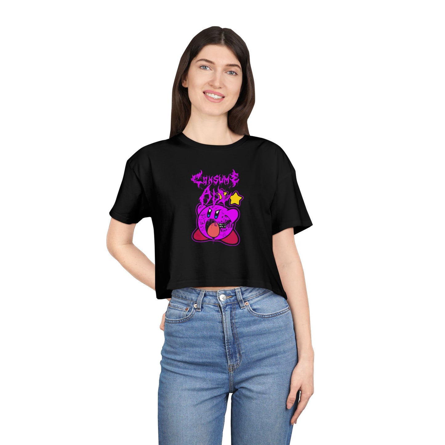 Kirby – Consume all - Women's Crop Tee