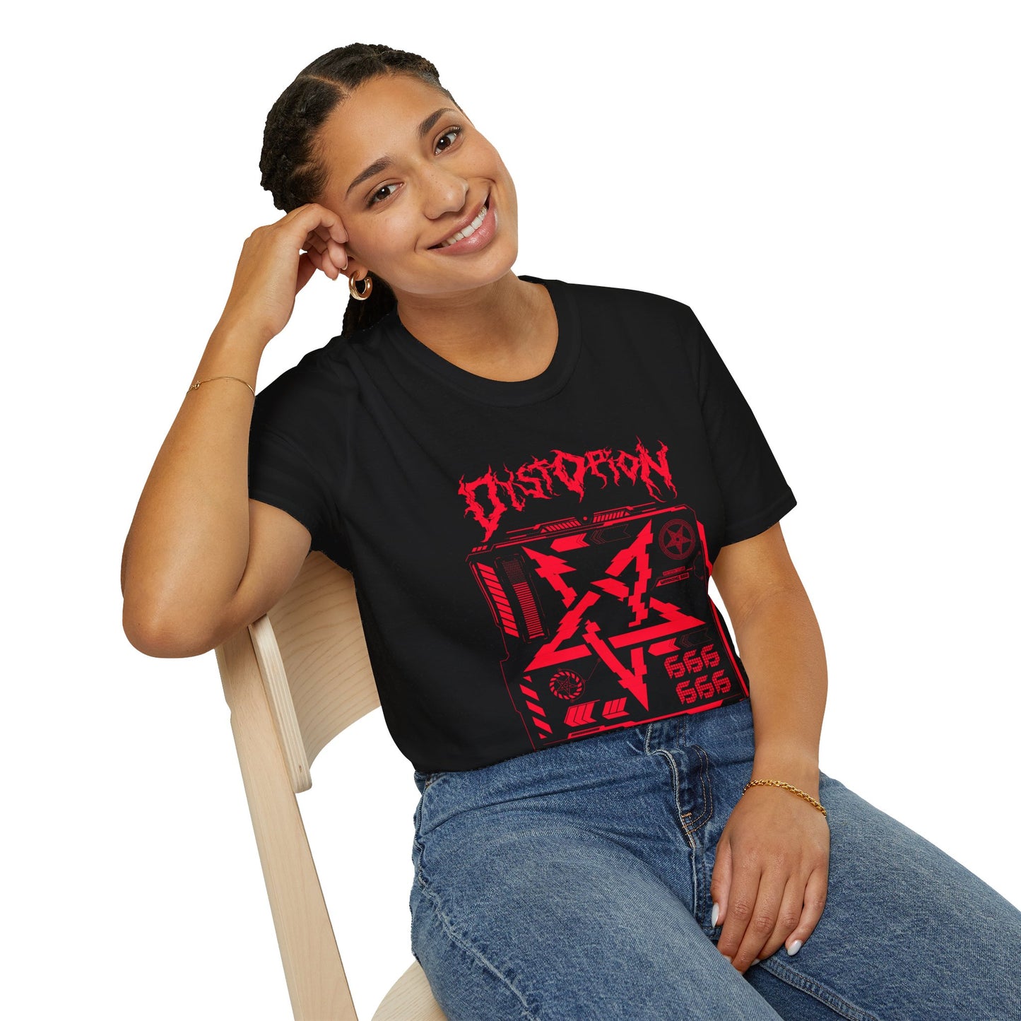 Dystopion - Cyber Glitch Pentagram - Unisex T-Shirt