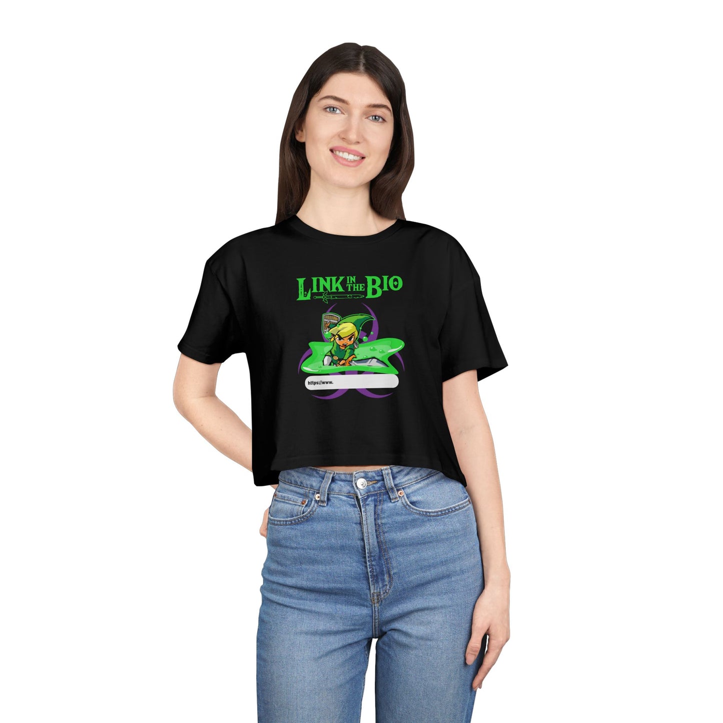 Link in the Bio - Toon Link variant - Women's Crop Tee