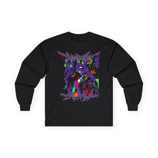 Brutal Neon Genesis Evangelion – Unit 01 COLOUR VERSION - Unisex Long Sleeve Tee