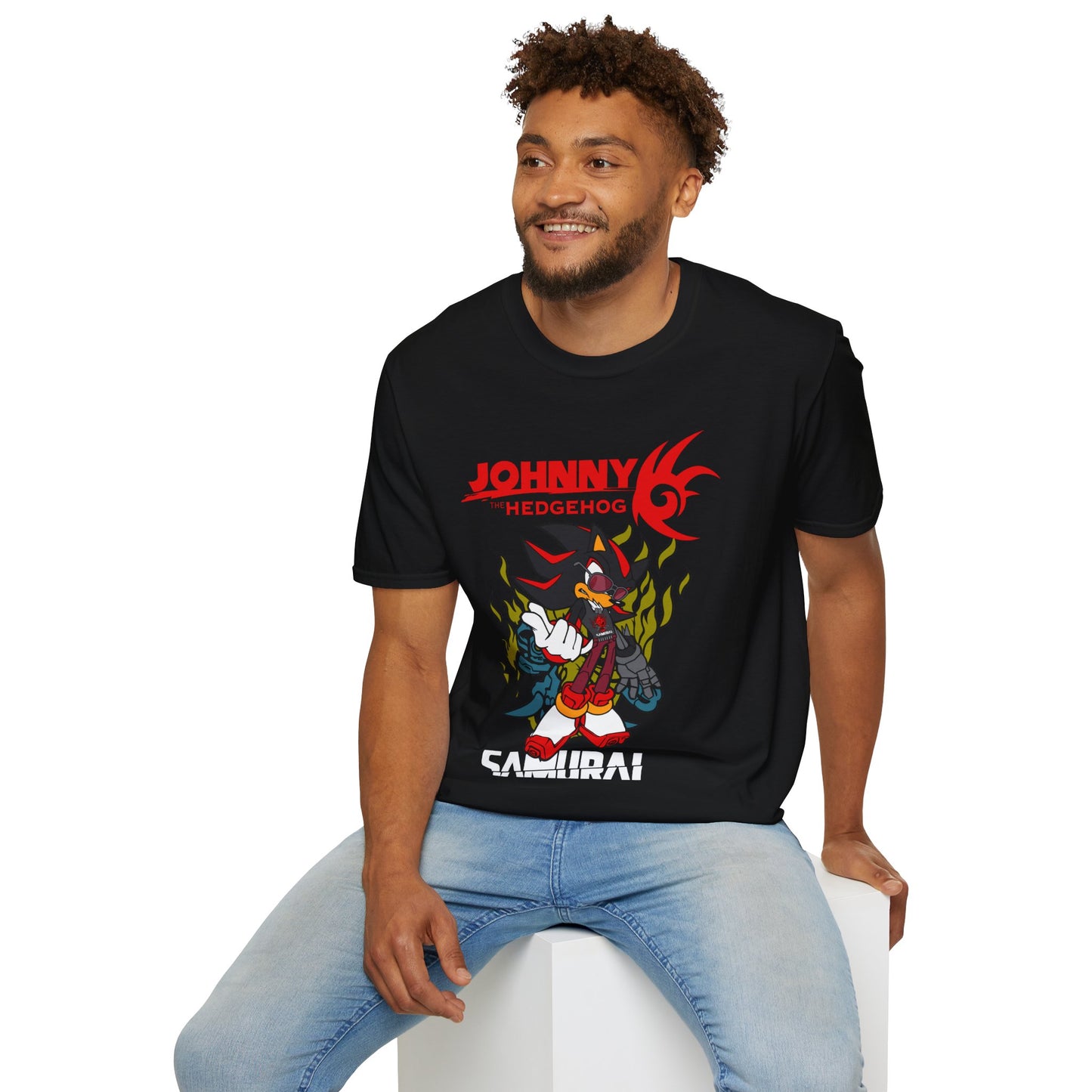 Johnny The Hedgehog- Shadow x Cyberpunk 2077 - Unisex T-Shirt