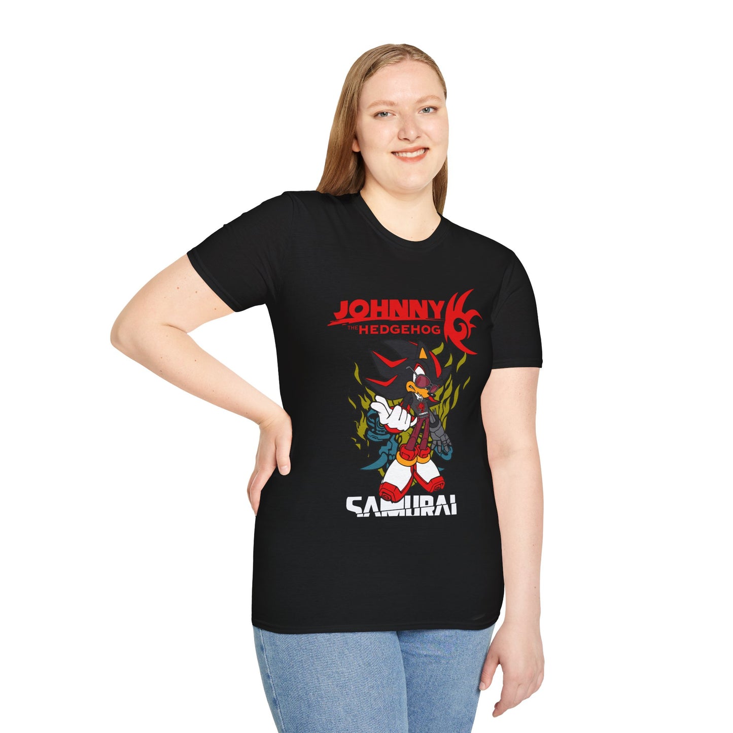 Johnny The Hedgehog- Shadow x Cyberpunk 2077 - Unisex T-Shirt