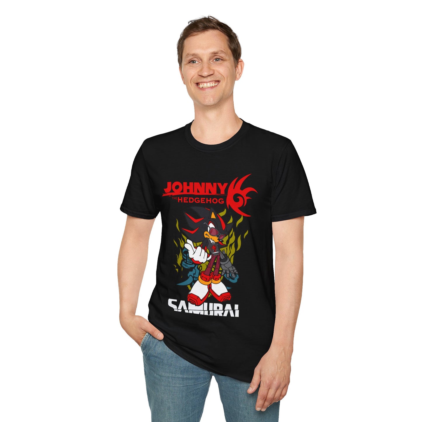 Johnny The Hedgehog- Shadow x Cyberpunk 2077 - Unisex T-Shirt