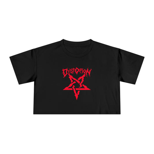 Dystopion - Glitch Pentagram - Women's Crop Tee